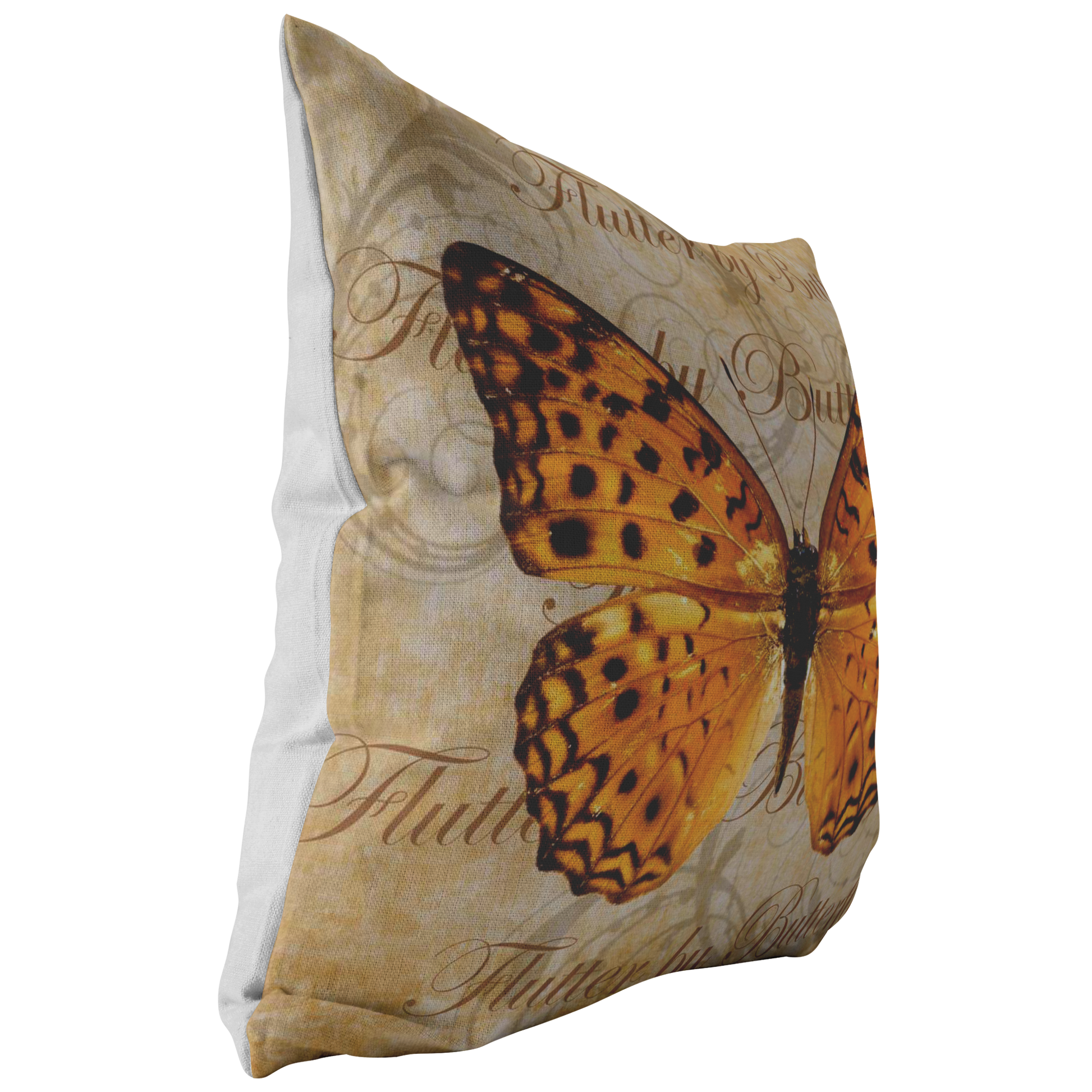 Orange butterfly pillow hot sale