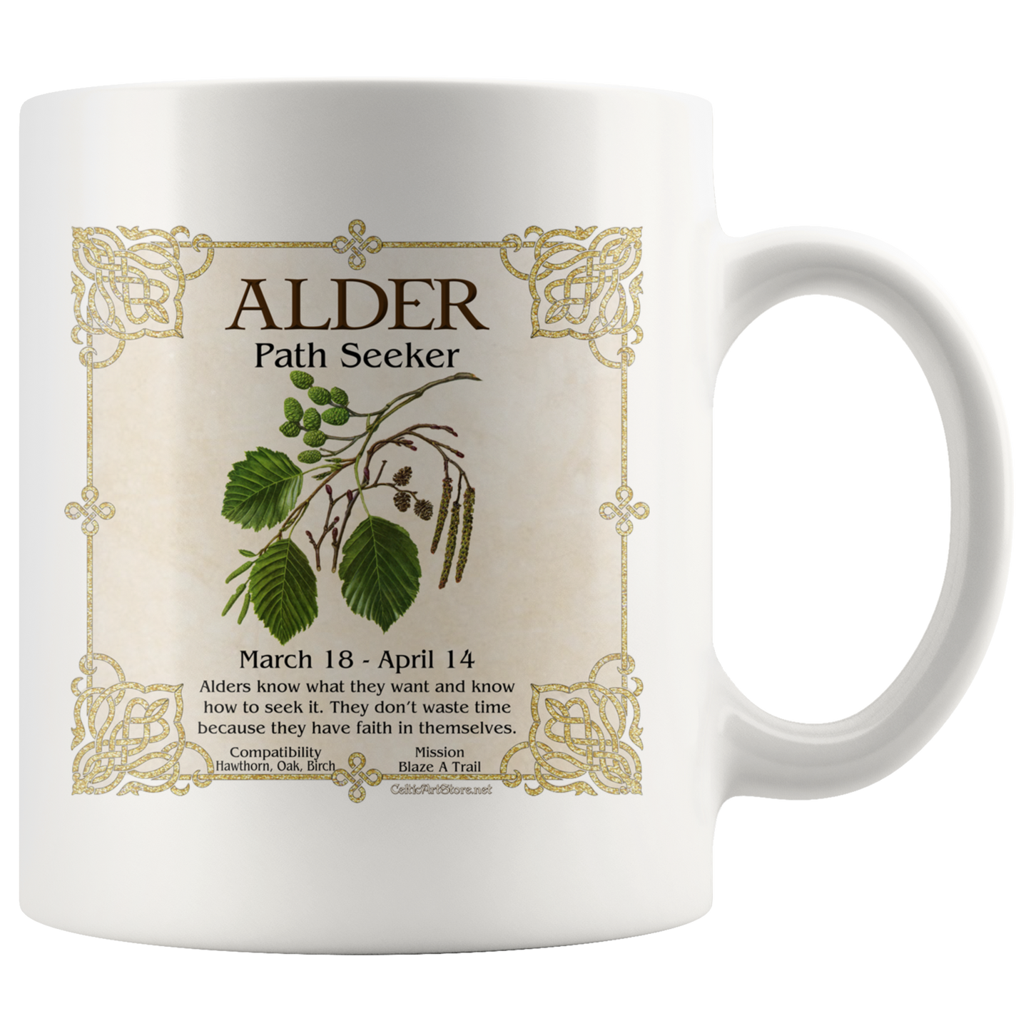 celtic tree zodiac, celtic zodiac, celtic zodiac rowan, celtic zodiac, ash, celtic zodiac alder, celtic zodiac willow, celtic zodiac hawthorn, celtic zodiac oak, celtic zodiac holly, celtic zodiac hazel, celtic zodiac vine, celtic zodiac ivy,  celtic zodiac reed, celtic zodiac elder,  celtic zodiac birch, celtic zodiac coffee mug, celtic zodiac accent mug, celtic knotwork mug,