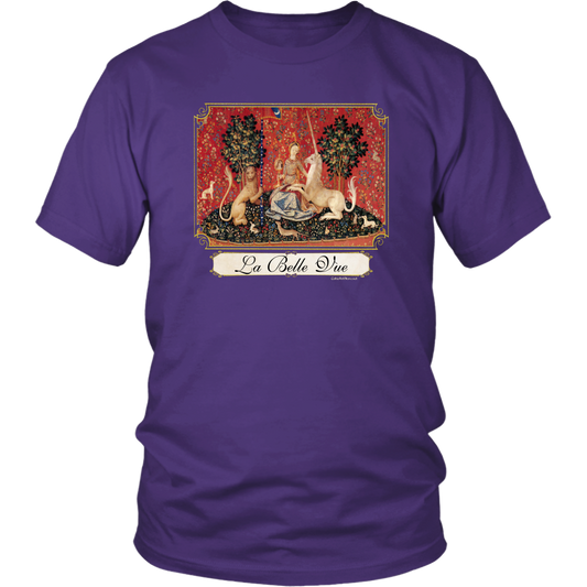 unicorn, tapestry, medieval, middle ages, renaissance, cluny museum, lion, noble lady, lady and unicorn, lady with unicorn, mille fleurs, thousand flowers, flanders, unicorn t-shirt, unicorn shirt, unicorn tee, unicorn t shirt