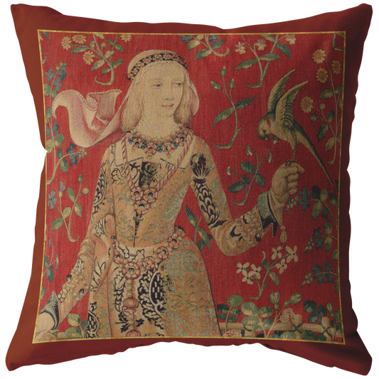 unicorn, tapestry, unicorn tapestry, unicorn tapestries, lady and unicorn, medieval tapestry, unicorn tapestries, medieval, middle ages, renaissance, Cluny Museum, lion, noble lady, maid, mille fleurs, thousand flowers, Flanders